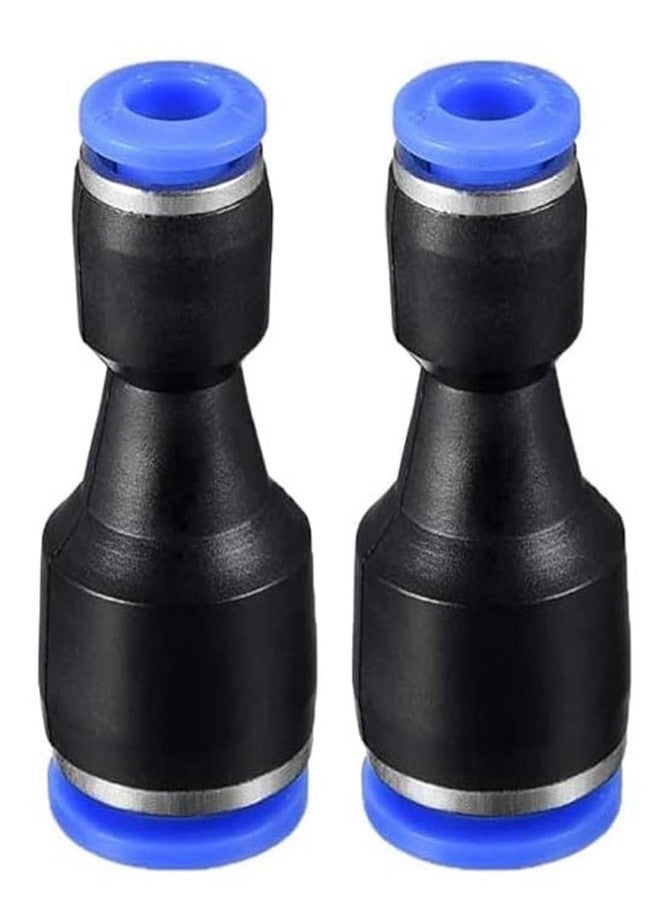 8mm to 4mm Pneumatic air pipe push connector (PG8-4) joint connector (2- pcs) 1-Way Reducer Pipe Joint oint Fittings Push in Straight Reducer Connectors for Air Vacuum(Pack of 2)